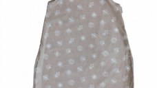 Sac de dormit de vara 100 cm bumbac ranforce Abstract Leaves Grey  Beige
