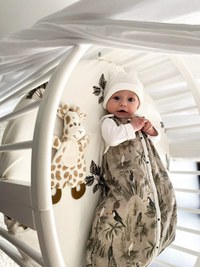Sac de dormit din bumbac 0-4 luni Newborn Jungle Pink Sleepee - 2