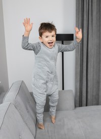 Sac de dormit din bumbac cu 2 fete cu picioare 1-2 ani RozGri Sleepee 2,5 tog - 7