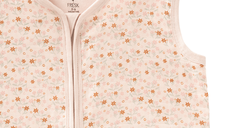 Sac de dormit din bumbac organic 0-6 luni model Flori