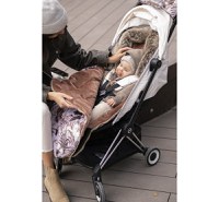 Sac de dormit impermeabil de iarna din plus cu umplutura fleece pentru carucior 105x48cm bej - 3