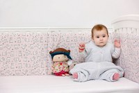 Sac de dormit Kidsdecor cu picioruse si maneci 3 tog Spots and Dots 70 cm - 2