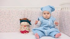 Sac de dormit Kidsdecor cu picioruse si maneci 3 tog Stars in your eyes Blue 110 cm