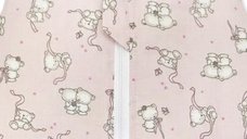 Sac de dormit pentru copii Loving Bear Pink 1.5 tog din bumbac, 70 cm
