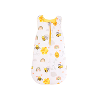 Saculet de dormit gros din bumbac model albinute 0-6 luni - 1