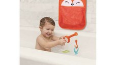 Saculet pentru jucariile de baie FreeON Fox cu sistem de prindere cu ventuze 32x38 cm