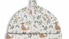 Saculet Swaddle pentru infasat nou nascut + caciulita First Step Forest Ivory Sleepee