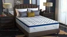 Saltea cu arcuri Somnomed Complete Care 4Family 140 x 200 x 26 cm din spuma cu memorie si husa detasabila