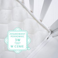 Saltea cu fata dubla spuma PUR si spuma HR husa delicata 3 staturi echipata cu margine anti-alunecare 140x70x9 cm - 4