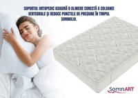 Saltea cu memorie Somnart Silver Relax 160 x 200 x 24 cm cu husa tricot silver - 3