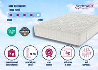 Saltea cu memorie Somnart Silver Relax 200 x 200 x 24 cm cu husa tricot silver - 4