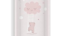 Saltea de infasat bebe cu intaritura 70x47,5 Klups 435 Walk in the Clouds Pink