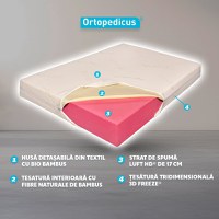 Saltea de pat Ortopedica reversibila Bio bambus medical Strong 160x200 - 6