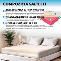 Saltea de pat Ortopedica reversibila Bio bambus medical Strong 160x200 - 7
