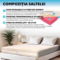 Saltea de pat ortopedica reversibila bio bambus medical Strong 200x200 - 7