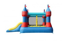 Saltea gonflabila Happy Hop castel cu tobogan dublu - 1