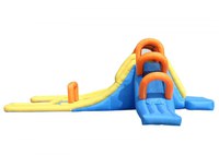 Saltea gonflabila Obstacle Course cu spatiu de catarat, doua tobogane, loc pentru sarit si doua tunele - 3