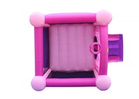 Saltea gonflabila Printese cu loc de joaca, tobogan si cos de baschet - 3