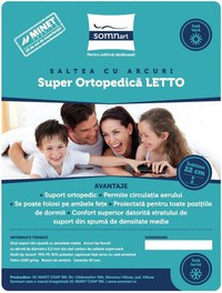 Saltea ortopedica Somnart Letto 140 x 200 x 22 cm cu arcuri si husa matlasata - 7