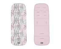 Saltea pentru carucior KikkaBoo cu doua fete Leaves Roz - 1