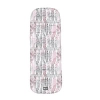 Saltea pentru carucior KikkaBoo cu doua fete Leaves Roz - 2