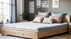 Saltea pentru copii, cu arcuri pocket 160x190 bio cocos latex Econatura