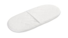 Saltea pentru landou bebelusi Sensillo Quilted Alba 75x32x3 cm,cu husa detasabila matlasata moale, din spuma poliuretanica confortabila si elastica, ventilanta, Grad de duritate H1