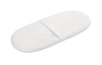Saltea pentru landou bebelusi Sensillo Quilted Alba 75x32x3 cm,cu husa detasabila matlasata moale, din spuma poliuretanica confortabila si elastica, ventilanta, Grad de duritate H1 - 1