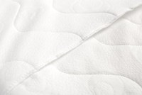 Saltea pentru landou bebelusi Sensillo Quilted Alba 75x32x3 cm,cu husa detasabila matlasata moale, din spuma poliuretanica confortabila si elastica, ventilanta, Grad de duritate H1 - 6