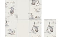 Saltea pliabila impermeabila de calatorie 40x60 cm Animale marine magice