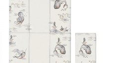 Saltea pliabila impermeabila de calatorie 40x60 cm Animale marine magice