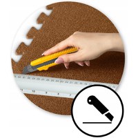 Salteluta de joaca multifunctionala tip puzzle 180 x 120 cm Massido 650102 Maro - 3