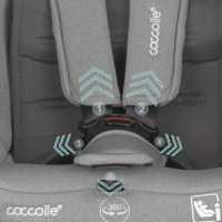 Scaun auto cu Isofix Coccolle Nyota Moonlit Grey 40-150 cm, i-Size, 4 pozitii inclinare, Rotire 360 cu o singura mana, Tetiera reglabila, Husa detasabila, Sistem antibasculare Top Tether, Pozitie somn, 0-12 ani - 6