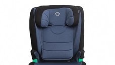 Scaun auto iSize Isofix Coccolle Eris, 100-150 cm, Tetiera si spatar reglabile, Pozitie somn junior, Cotiere confortabile, Omologat R129, Bare isofix reglabile, Rock Blue