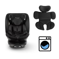 Scaun auto Kidwell GoCar Negru cu isofix, grupa 40-135 cm, i-Size, omologare R129, rotativ 360, protectie laterala ASP - 6