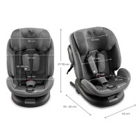 Scaun auto Kinderkraft XPedition 3 Grey i-Size 40-150 cm, Isofix, Top-Tether, Sistem Easy Spin 360, Protectie SPS, Spatar reglabil, Insertie ergonomica - 1
