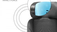 Scaun auto Kinderkraft Xrider 2 Grey, i-size, 40-150 cm, rotativ, spatar reglabil, SPS, tetiera ajustabila