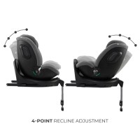 Scaun auto Kinderkraft Xrider 2 Grey, i-size, 40-150 cm, rotativ, spatar reglabil, SPS, tetiera ajustabila - 11