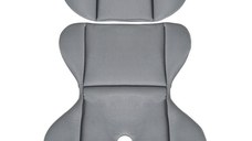 Scaun auto Moni Start Grey certificat I-Size R129,pentru copii 76-150 cm,tetiera reglabila 13 pozitii,centura fixare Top-Tether,pernuta reductor,husa detasabila,jucarie plus si paturica CADOU