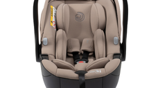 Scaun auto pentru copii 40-87 cm Tutis Beno Beige i-Size, inaltime reglabila, insertie nou-nascut