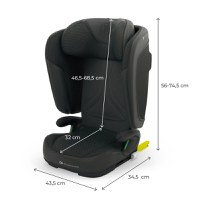 Scaun auto pentru copii Kinderkraft Unity2 Black 100-150 cm, pliabil, i-size, spatar reglabil, tetiera ajustabila - 8