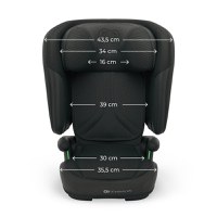 Scaun auto pentru copii Kinderkraft Unity2 Black 100-150 cm, pliabil, i-size, spatar reglabil, tetiera ajustabila - 9