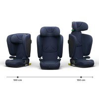 Scaun auto pentru copii Kinderkraft Unity2 Navy 100-150 cm, pliabil, i-size, spatar reglabil, tetiera ajustabila - 4