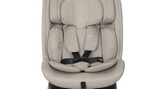 Scaun auto pentru copii Lorelli Rodeo Beige i-Size, isofix, rotativ, protectie SPS la impact lateral, 0 luni-12 ani, 40-150 cm