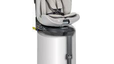 Scaun auto pentru copii Lorelli Solaris Grey 40-150 cm, i-Size, isofix, picior de sprijin, rotativ 360, 0 luni-12 ani