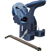 Scaun bicicleta copii SafeFront Deluxe pozitie montare centru 15 kg si casca protectie XS 44-48 Penguin WeeRide denim - 1