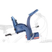 Scaun bicicleta copii SafeFront Deluxe pozitie montare centru 15 kg si casca protectie XS 44-48 Penguin WeeRide denim - 4