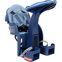 Scaun bicicleta copii SafeFront Deluxe pozitie montare centru 15 kg si casca protectie XS 44-48 Penguin WeeRide denim - 5