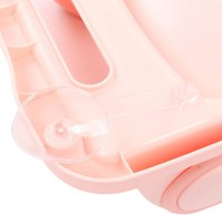 Scaun de baie Little Mom Driver Pink cu volan si spatar reglabil in 3 pozitii, margini rotunjite, fixare cu ventuze, dimensiune 20x40x18 cm, varsta recomandata 6 luni+ - 9