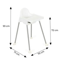 Scaun de masa 2 in 1 Ecotoys HA-007 alb - 2